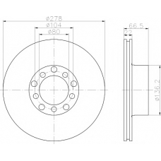 8DD 355 100-081 HELLA PAGID Тормозной диск