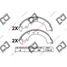 BS1043 DJ PARTS Комплект тормозных колодок