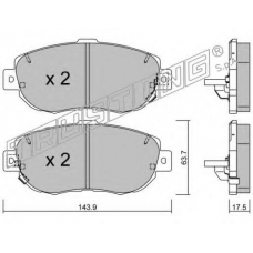 772.0 TRUSTING Комплект тормозных колодок, дисковый тормоз