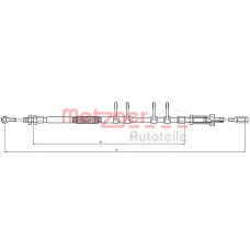 10.4743 METZGER Трос, стояночная тормозная система