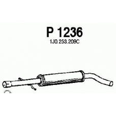 P1236 FENNO Средний глушитель выхлопных газов