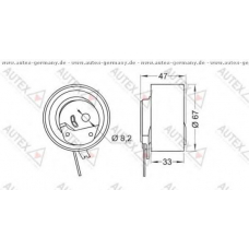 654242 AUTEX Натяжной ролик, ремень грм