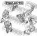 PGM-407RH FEBEST Подвеска, двигатель
