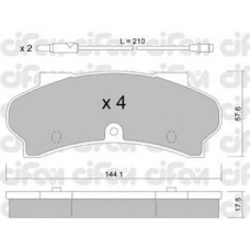 822-017-1 CIFAM Комплект тормозных колодок, дисковый тормоз