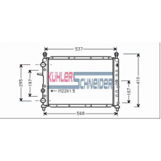 1001201 KUHLER SCHNEIDER Радиатор, охлаждение двигател