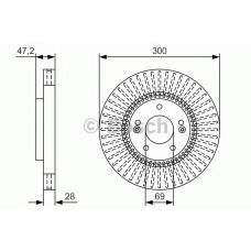 0 986 479 U43 BOSCH Тормозной диск