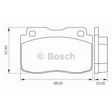 0 986 BB0 256 BOSCH Комплект тормозных колодок, дисковый тормоз