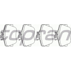 400 516 TOPRAN Комплект тормозных колодок, дисковый тормоз