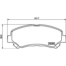 8DB 355 015-911 HELLA PAGID Комплект тормозных колодок, дисковый тормоз