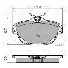 ADB01717 COMLINE Комплект тормозных колодок, дисковый тормоз