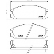 8DB 355 006-261 HELLA Комплект тормозных колодок, дисковый тормоз