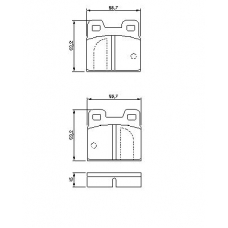 0 986 424 408 BOSCH Комплект тормозных колодок, дисковый тормоз