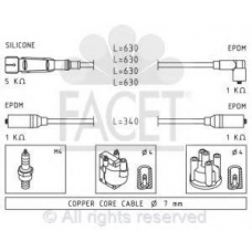 4.8745 FACET Ккомплект проводов зажигания