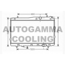 104595 AUTOGAMMA Радиатор, охлаждение двигателя
