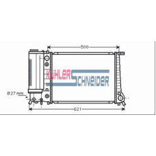 1408601 KUHLER SCHNEIDER Радиатор, охлаждение двигател