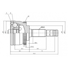 AW1510382A AYWIPARTS Шарнирный комплект, приводной вал