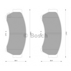 0 986 AB2 302 BOSCH Комплект тормозных колодок, дисковый тормоз