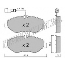 687.4 TRUSTING Комплект тормозных колодок, дисковый тормоз