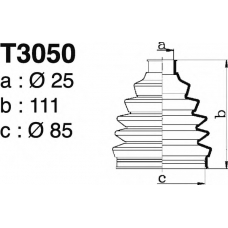 T3050 DEPA Комплект пылника, приводной вал