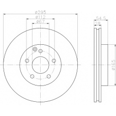 8DD 355 122-502 HELLA PAGID Тормозной диск