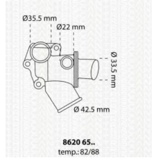 8620 6582 TRISCAN Термостат, охлаждающая жидкость