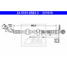 24.5151-0583.3 ATE Тормозной шланг