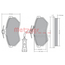 1170623 METZGER Комплект тормозных колодок, дисковый тормоз