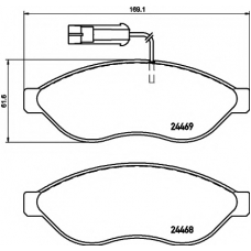 8DB 355 020-651 HELLA PAGID Комплект тормозных колодок, дисковый тормоз