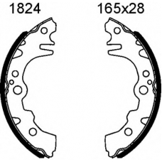 01824 BSF Комплект тормозных колодок