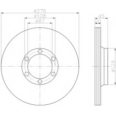 8DD 355 101-161 HELLA Тормозной диск