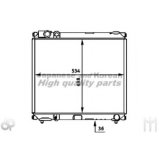 K454-21 ASHUKI Радиатор, охлаждение двигателя