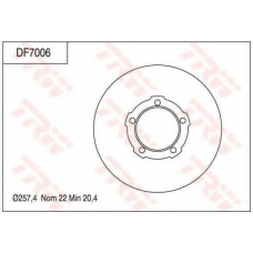 DF7006 TRW Тормозной диск
