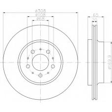 8DD 355 110-611 HELLA Тормозной диск