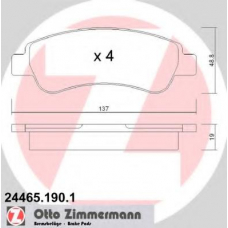 24465.190.1 ZIMMERMANN Комплект тормозных колодок, дисковый тормоз