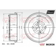 862026.0000 MAXTECH Тормозной барабан