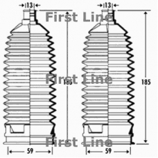 FSG3314 FIRST LINE Пыльник, рулевое управление