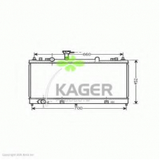 31-2678 KAGER Радиатор, охлаждение двигателя