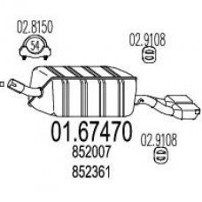 01.67470 MTS Глушитель выхлопных газов конечный
