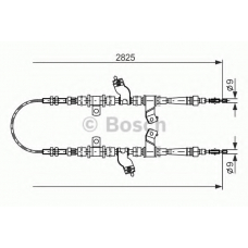 1 987 477 718 BOSCH Трос, стояночная тормозная система