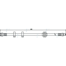 HOS3410 APEC Тормозной шланг