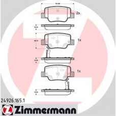 24926.165.1 ZIMMERMANN Комплект тормозных колодок, дисковый тормоз