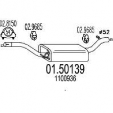 01.50139 MTS Средний глушитель выхлопных газов