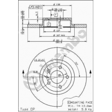 08.7354.10 BREMBO Тормозной диск