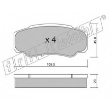 548.0 fri.tech. Комплект тормозных колодок, дисковый тормоз