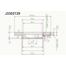 J3302129 NIPPARTS Тормозной диск