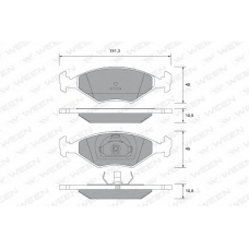 151-2686 WEEN Комплект тормозных колодок, дисковый тормоз