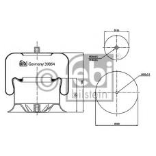 39854 FEBI Кожух пневматической рессоры
