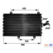 8FC 351 038-671 HELLA Конденсатор, кондиционер