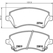 8DB 355 017-241 HELLA PAGID Комплект тормозных колодок, дисковый тормоз