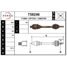 T58246 EAI Приводной вал